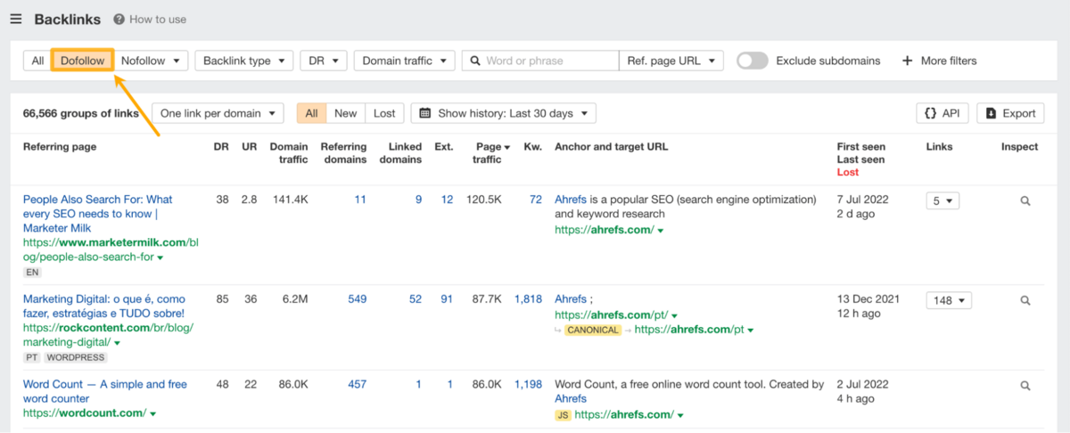 Using the Right Filters for Backlink Research - Ahrefs
