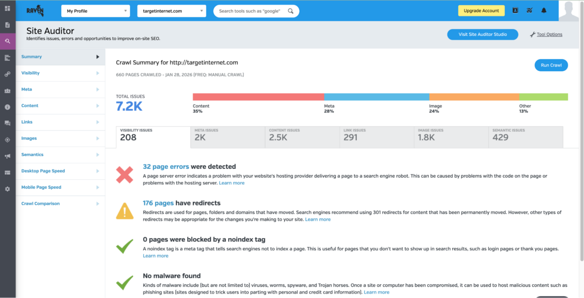 Raven Tools Setup & UI