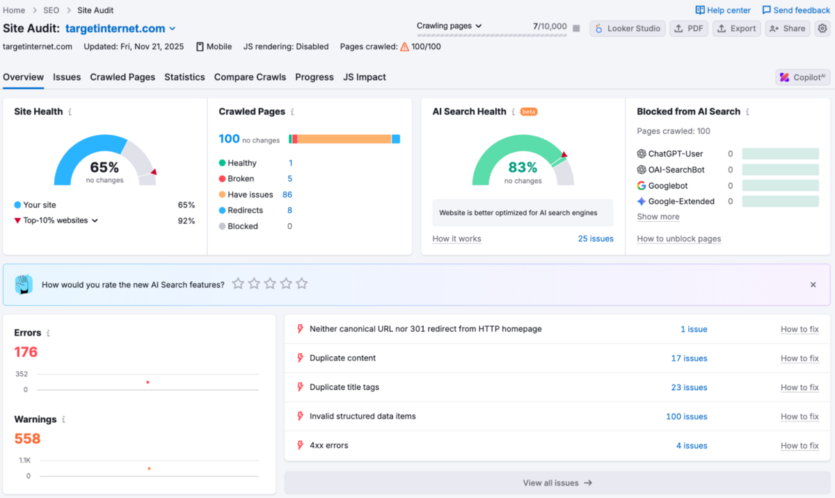 Semrush - Site Audit