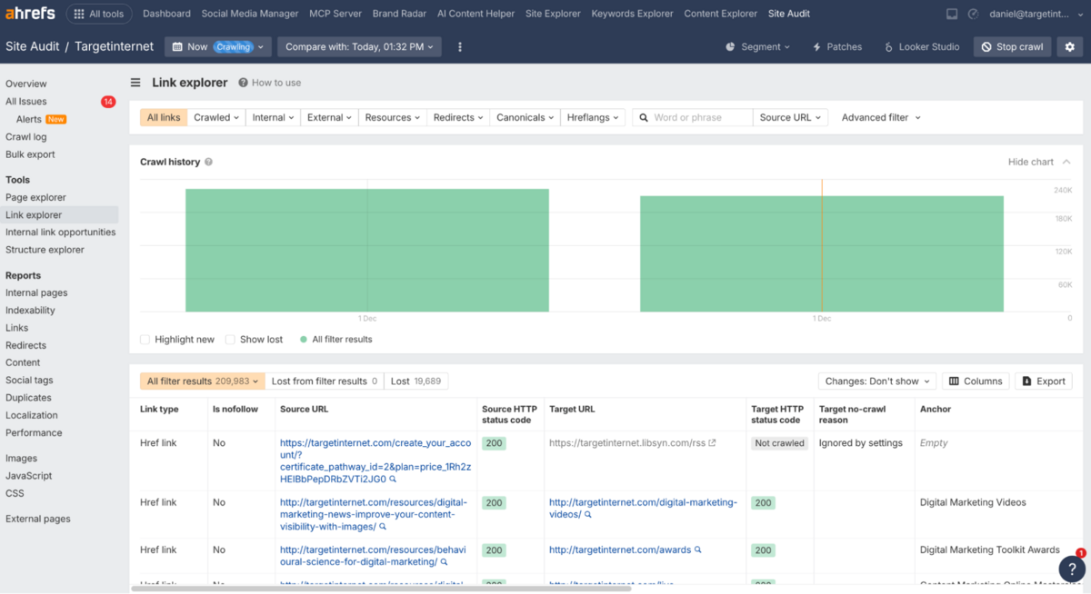 Link Explorer - Ahrefs