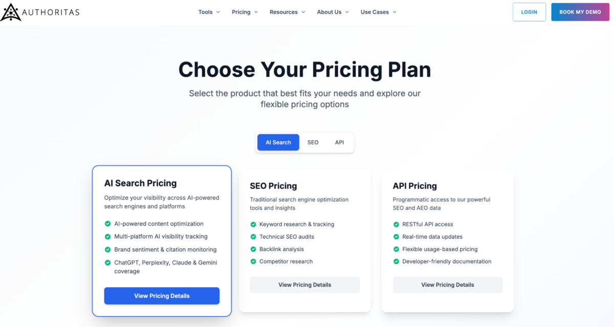 Authoritas - Pricing