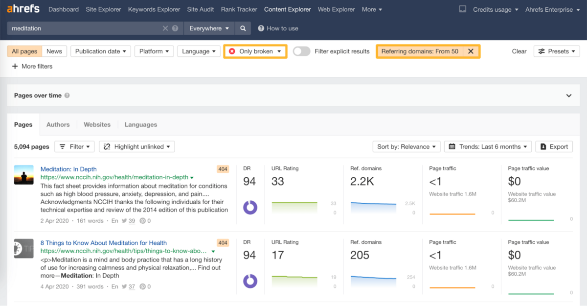 Using the Right Filters in Content Explorer - Ahrefs